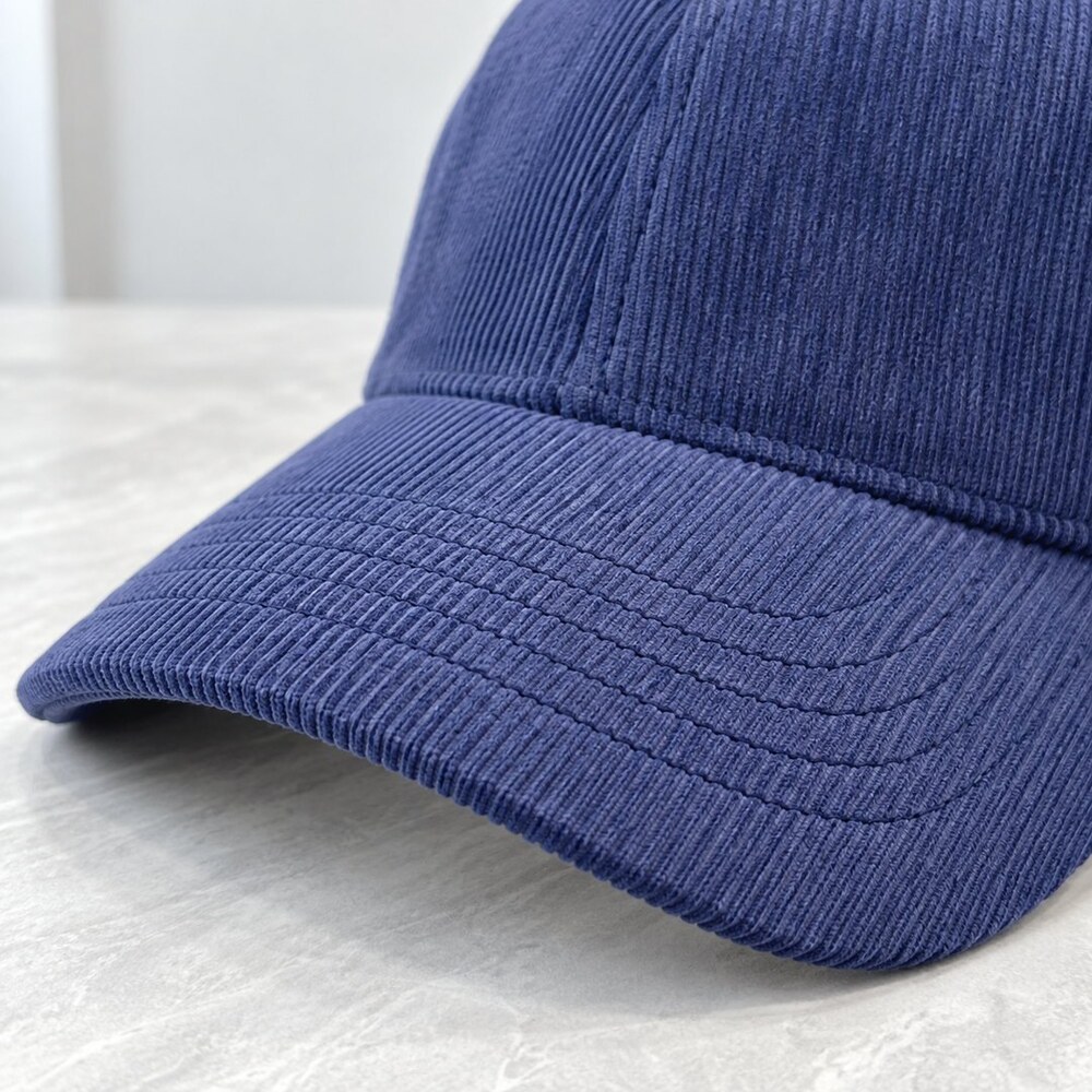 Balenciaga Blue Corduroy Logo Cap - Picture 6 of 6